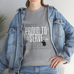 Proud to Serve, custom graphic t-shirt for veterans, unisex t-shirt, military veteran shirts, patriotic shirts