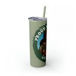 PROUD VETERAN US ARMY FEMALE Skinny Tumbler with Straw, 20oz CULTURAL GIFTS ACCESSORIES