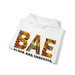 BAE black and educated kente cloth graphic print hoodie sweatshirt