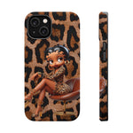 Betty Boop Leopard Cougar Print Magnetic Tough Cases, Boop Lover, Betty Lover, Betty Boop Gift, Boop Lover Gift