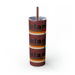 MELANIN PRIDE Skinny Tumbler with Straw, 20oz CULTURAL DESIGNS ACCESSORIES