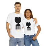 SOUL HAIR HEAD PARTED HEART Cotton Tee of Unisex Heavy Cotton Tee CULTURAL WEAR