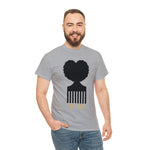 SOUL HAIR HEAD PARTED HEART Cotton Tee of Unisex Heavy Cotton Tee CULTURAL WEAR