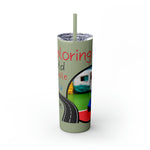 EXPLORING THE WORLD Skinny Tumbler with Straw, 20oz GOOD VIBES RV TRAVEL SISTERHOOD ACCESSORIES