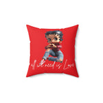 Betty Boop Pillow, Valentines Day Pillow, Betty Boop Decor, Valentines Gift, Gift for Girlfriend, Red Pillow Decor