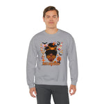 HALLOWEEN QUEEN Unisex Crewneck Sweatshirt GOOD VIBES SISTERHOOD