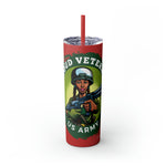 PROUD VETERAN US ARMY W2 Skinny Tumbler with Straw, 20oz CULTURAL GIFTS ACCESSORIES