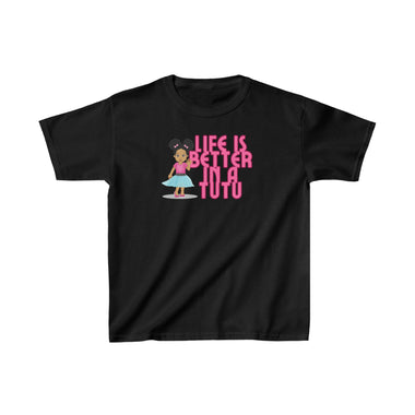 LIFE IS BETTER IN A TUTU  Cotton Tee Shirt AFRICAN AMERICAN KIDS CULTURAL WEAR