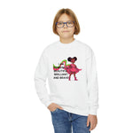 I am Powerful Crewneck Sweatshirt kids sweatshirts black girl magic cute super hero