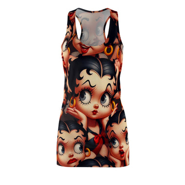 Betty Boop, Red Betty Boop, Betty Boop Dress, Cute Betty Boop Dress, Women's Cut & Sew Racerback Dress