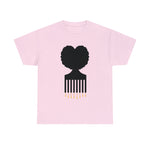 SOUL HAIR HEAD PARTED HEART Cotton Tee of Unisex Heavy Cotton Tee CULTURAL WEAR