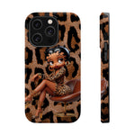 Betty Boop Leopard Cougar Print Magnetic Tough Cases, Boop Lover, Betty Lover, Betty Boop Gift, Boop Lover Gift