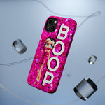 Betty Boop Pink Glitter Magnetic Tough Cases, Boop Lover, Betty Lover, Betty Boop Gift, Boop Lover Gift