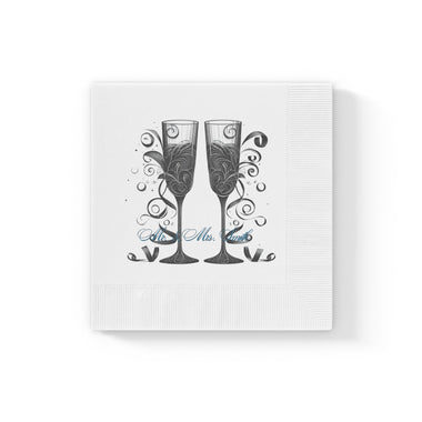 TEST of Personalized Wedding Napkins White Coined Napkins 003