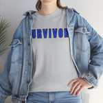 SURVIVOR COLON CANCER Heavy Cotton Tee GOOD VIBES WEAR FAITH