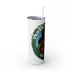 PROUD VETERAN US ARMY FEMALE Skinny Tumbler with Straw, 20oz CULTURAL GIFTS ACCESSORIES