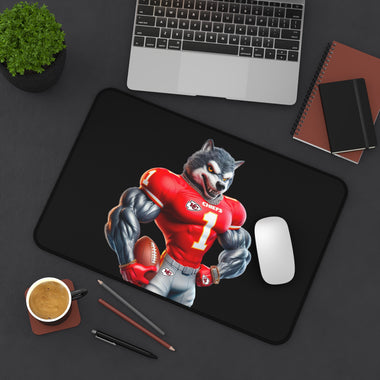 Kansas City Chief Decor, Chiefs Desk Mat, Man Cave, Gifts for Him, Unique gifts for him, Gifts for Teacher, Chiefs decor