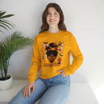 HALLOWEEN QUEEN Unisex Crewneck Sweatshirt GOOD VIBES SISTERHOOD