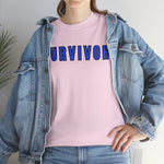 SURVIVOR COLON CANCER Heavy Cotton Tee GOOD VIBES WEAR FAITH