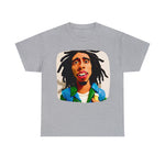 Bob Marley Cotton Tee of Unisex Heavy Cotton Tee Good Vibes