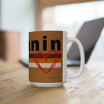 Melanin Love, coffee cup, ceramic Mug 15oz, graphic cultural design