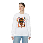 HALLOWEEN QUEEN Unisex Crewneck Sweatshirt GOOD VIBES SISTERHOOD