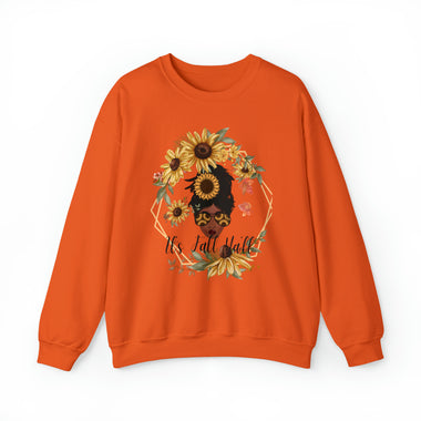 IT'S FALL Y'ALL Unisex HALLOWEEN Crewneck Sweatshirt GOOD VIBES SISTERHOOD