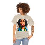 Bob Marley Cotton Tee of Unisex Heavy Cotton Tee Good Vibes