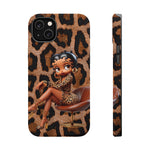 Betty Boop Leopard Cougar Print Magnetic Tough Cases, Boop Lover, Betty Lover, Betty Boop Gift, Boop Lover Gift