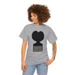 SOUL HAIR HEAD PARTED HEART Cotton Tee of Unisex Heavy Cotton Tee CULTURAL WEAR