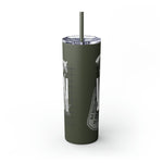 VETERAN  UNITED STATES ARMED FORCES Skinny Tumbler with Straw, 20oz VETERAN GIFTS ACCESSORIES