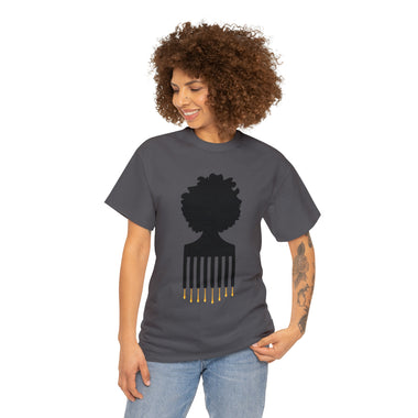 SOUL HAIR CURLY AFRO Cotton Tee of Unisex Heavy Cotton Tee CULTURAL WEAR