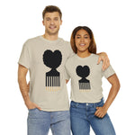 SOUL HAIR HEAD PARTED HEART Cotton Tee of Unisex Heavy Cotton Tee CULTURAL WEAR