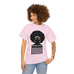 Soul Hair Retro Afro Heavy Cotton Tee of Unisex Heavy Cotton Tee