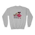 I am Powerful Crewneck Sweatshirt kids sweatshirts black girl magic cute super hero