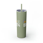 CLASS OF DD214 VETERAN  UNITED STATES ARMED FORCES Skinny Tumbler with Straw, 20oz VETERAN GIFTS ACCESSORIES