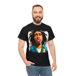 Bob Marley Cotton Tee of Unisex Heavy Cotton Tee Good Vibes