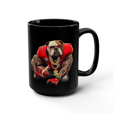 Georgia Bulldog Fan Black Mug, 15oz