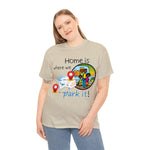 HOME IS WEAR WE PARK IT  Unisex Heavy Cotton Tee CULTURAL WEAR GOOD VIBES AND RV LIFE