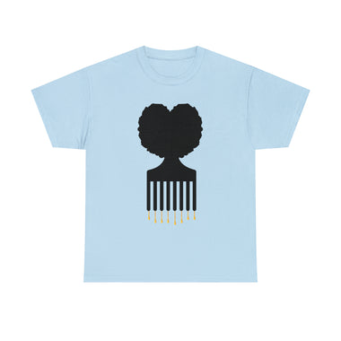 SOUL HAIR HEAD PARTED HEART Cotton Tee of Unisex Heavy Cotton Tee CULTURAL WEAR