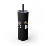 CLASS OF DD214 VETERAN  UNITED STATES ARMED FORCES Skinny Tumbler with Straw, 20oz VETERAN GIFTS ACCESSORIES