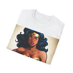 Vintage Wonder Woman, Beautiful Wonder Woman, Superwoman, Wonderwoman, womanly shirt, black super woman