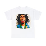 Bob Marley Cotton Tee of Unisex Heavy Cotton Tee Good Vibes