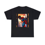 Black Superman on the Climb, graphic t-shirt, custom design, cool colors, african american, black designs