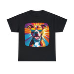 Pit Bull in shades, cool t-shirts, dog graphic shirts, fun shirts with dogs, unisex t-shirts