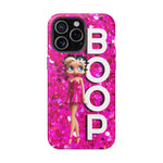 Betty Boop Pink Glitter Magnetic Tough Cases, Boop Lover, Betty Lover, Betty Boop Gift, Boop Lover Gift