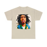 Bob Marley Cotton Tee of Unisex Heavy Cotton Tee Good Vibes