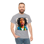 Bob Marley Cotton Tee of Unisex Heavy Cotton Tee Good Vibes