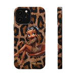 Betty Boop Leopard Cougar Print Magnetic Tough Cases, Boop Lover, Betty Lover, Betty Boop Gift, Boop Lover Gift