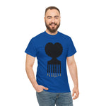 SOUL HAIR HEAD PARTED HEART Cotton Tee of Unisex Heavy Cotton Tee CULTURAL WEAR